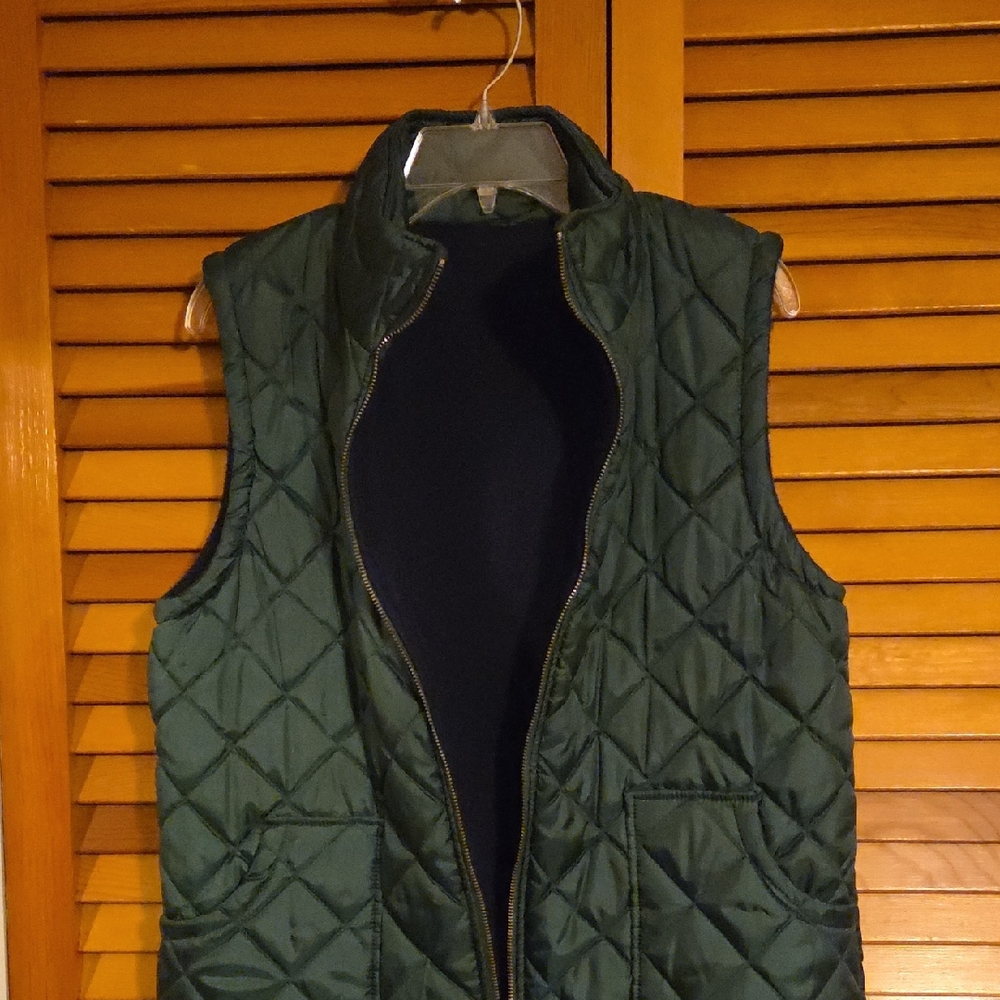 Quilted Green Vest for Women